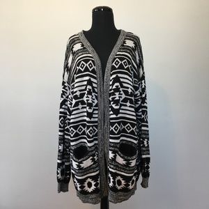 H&M Divided Tribal Open Cardigan, L-XL